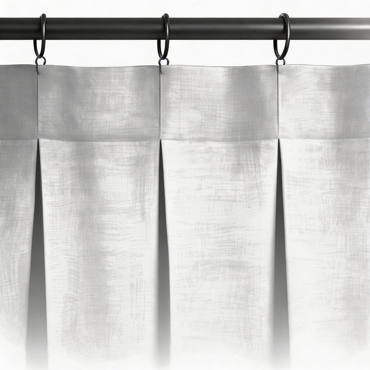 Ejemplo de box pleat o pastelón tipo caja en cortinas a la medida