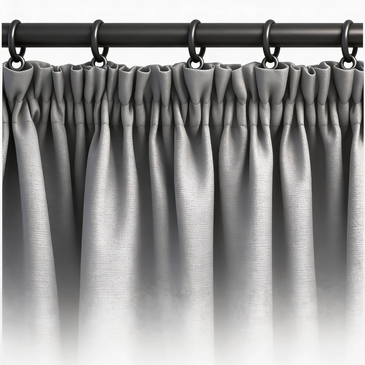 estilo de confección o pliegue para cortinas fruncida de gancho